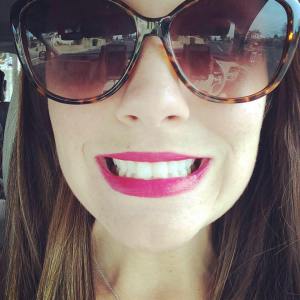 Sometimes I like to wear bright lipstick.